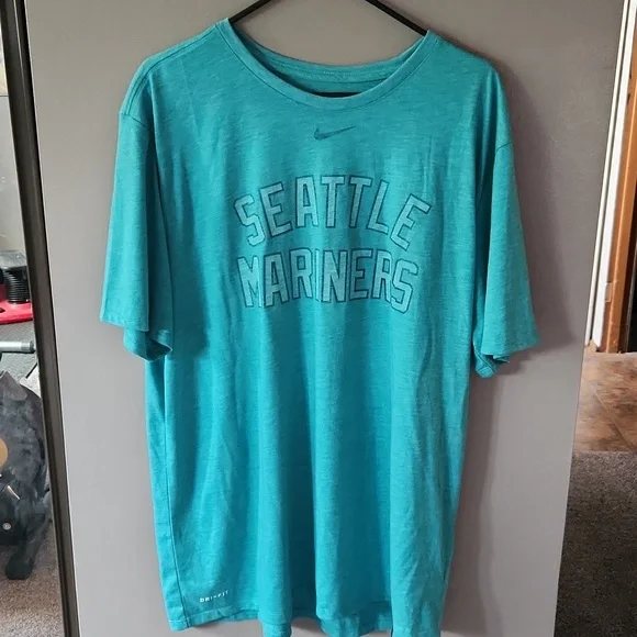 Nike The Nike Tee Dri-Fit Seattle Mariners Genuine Merchandise Crewneck Shirt - Picture 1 of 4